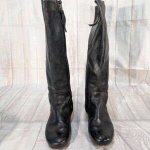 John Fluevog Black Leather Sneakers